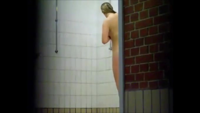 My friend provided me with awesome spy cam video shot in public shower
