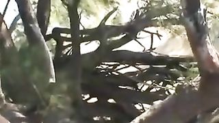 Amateur slender brunette gives head and fucks doggy in the woods--_short_preview.mp4