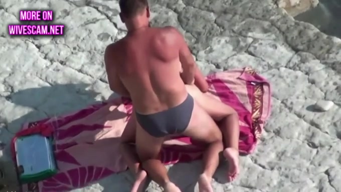 Knowing she is getting off is amazing and this slut loves fucking on the beach