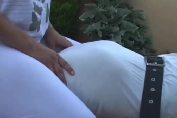 Fat ass blonde mommy is facesitting her hubby on a loan outdoor