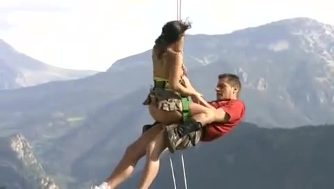 My girlfriend is one adventurous whore and she loves rock climbing sex
