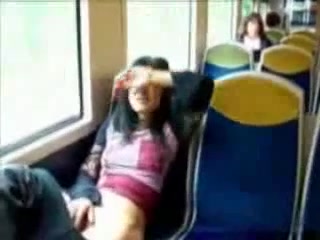 My uninhibited brunette chick plays with her cunt on public